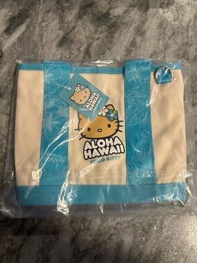 ALOHA HELLO KITTY BLUE MINI CANVAS TOTE BAG  ABC Stores SANRIO Exclusive